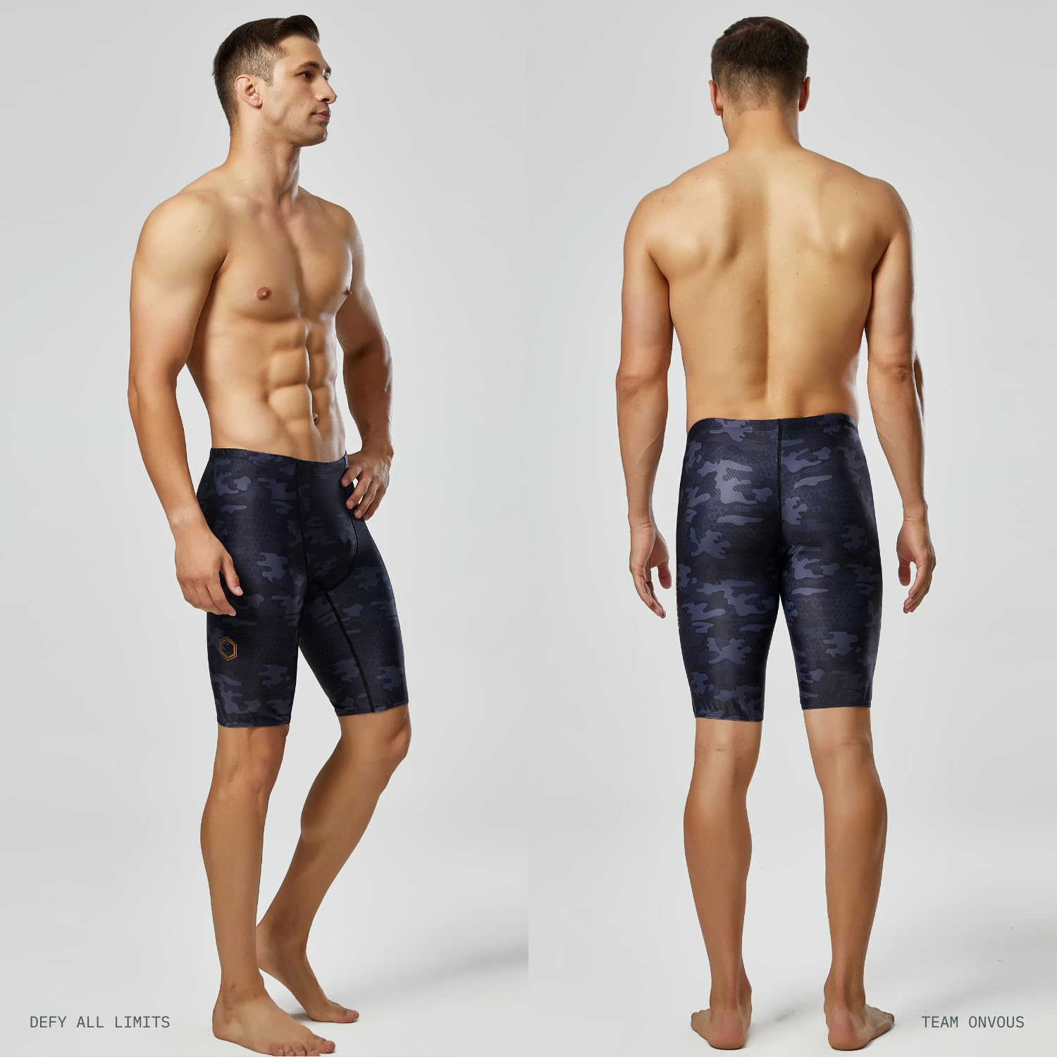 Onvous Lite Herren-Badehose, Renn- und Trainingsanzug, athletischer Badeanzug, schnell, flexibel, bequem, Größe 28–38
