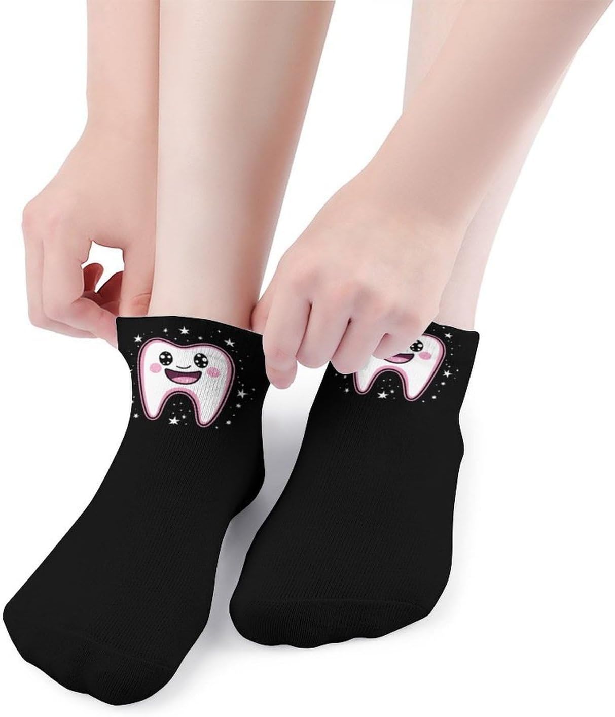 Cute Dental Tooth Ankle Socks for Men Women Low Cut Crew Sock Casual Sports Clothing