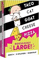 Vista 1 de Taco Cat Goat Cheese Pizza Edición Ridículamente Grande Edición Ultra Divertida Juego de Cartas Sobredimensionado para Noche de Juegos Familiares