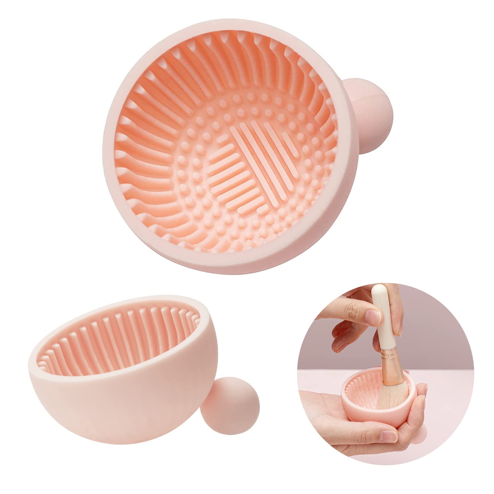 Makeup Brush Cleaner Brush Cleaning Pad Silicone Scrubber Board Pad Make Up Washing Brush Cleaning Mat Portable Washing Tool for Makeup Brush
