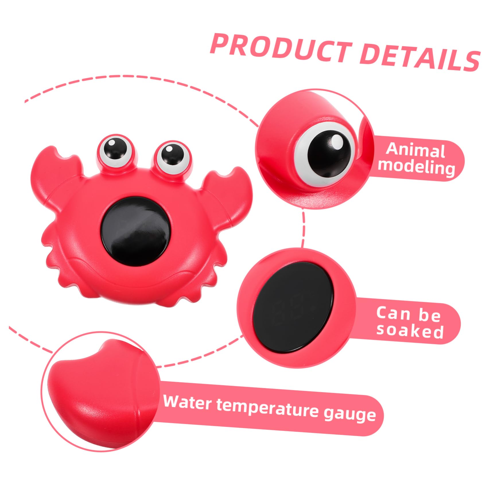 BESTonZON 4stücke Badewannenthermometer Für Niedliches Tierdesign Digitales Wasserthermometer Sicheres Baden Für Neugeborene Messung Celsius Spielzeug Für Badewanne