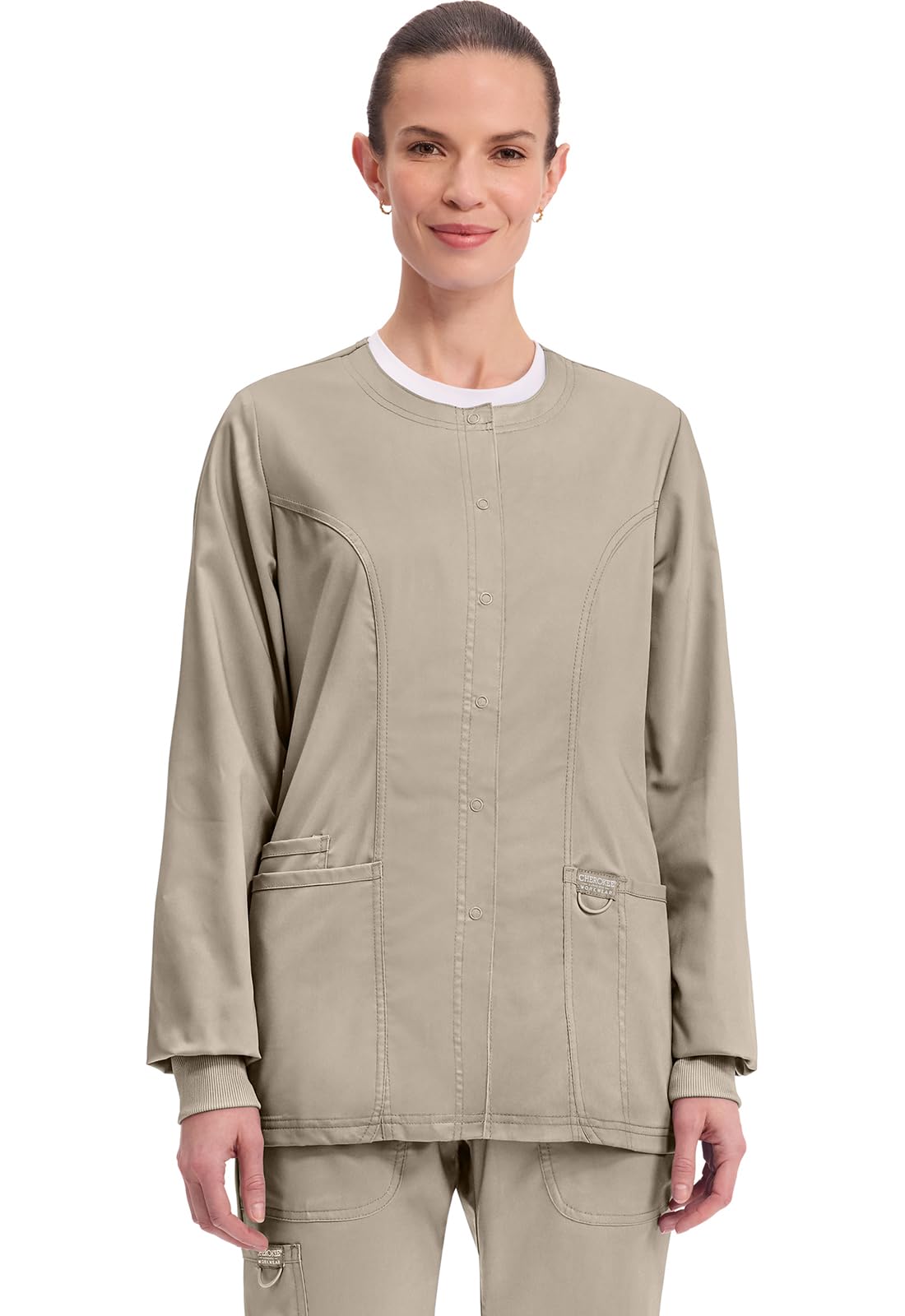 Cherokee Revolution Women's Snap Front Warm-up Jacket