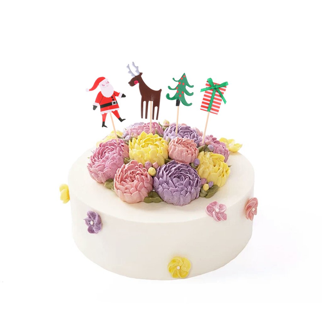 Amazon.co.jp: #N/A 24ピース/個のクリスマスカップケーキピックサンタ