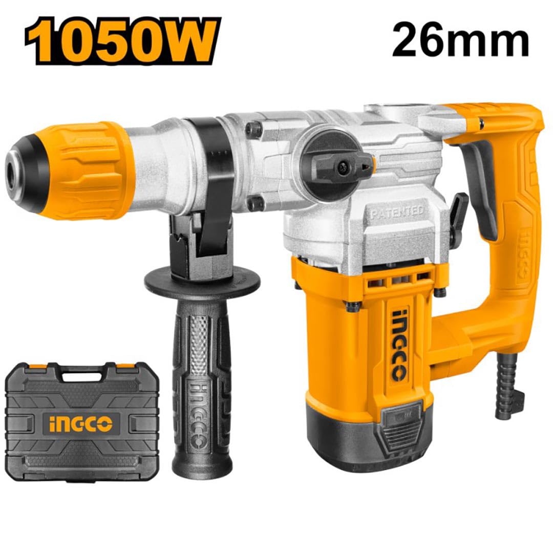 Ingco Rh10506 Martello Demolitore 1050 W Sds Plus Tassellatore Perforatore Valigetta Inclusa