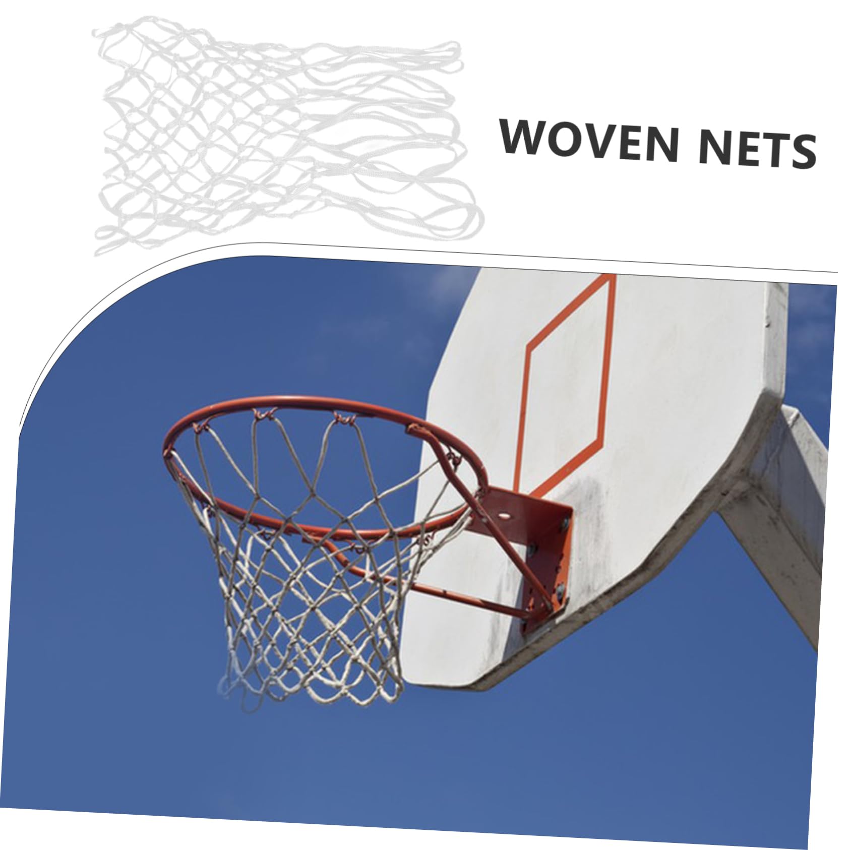 SUPVOX Nylon Braided Basketball Net Replacement for Rim Standard Size 12 Weatherproof