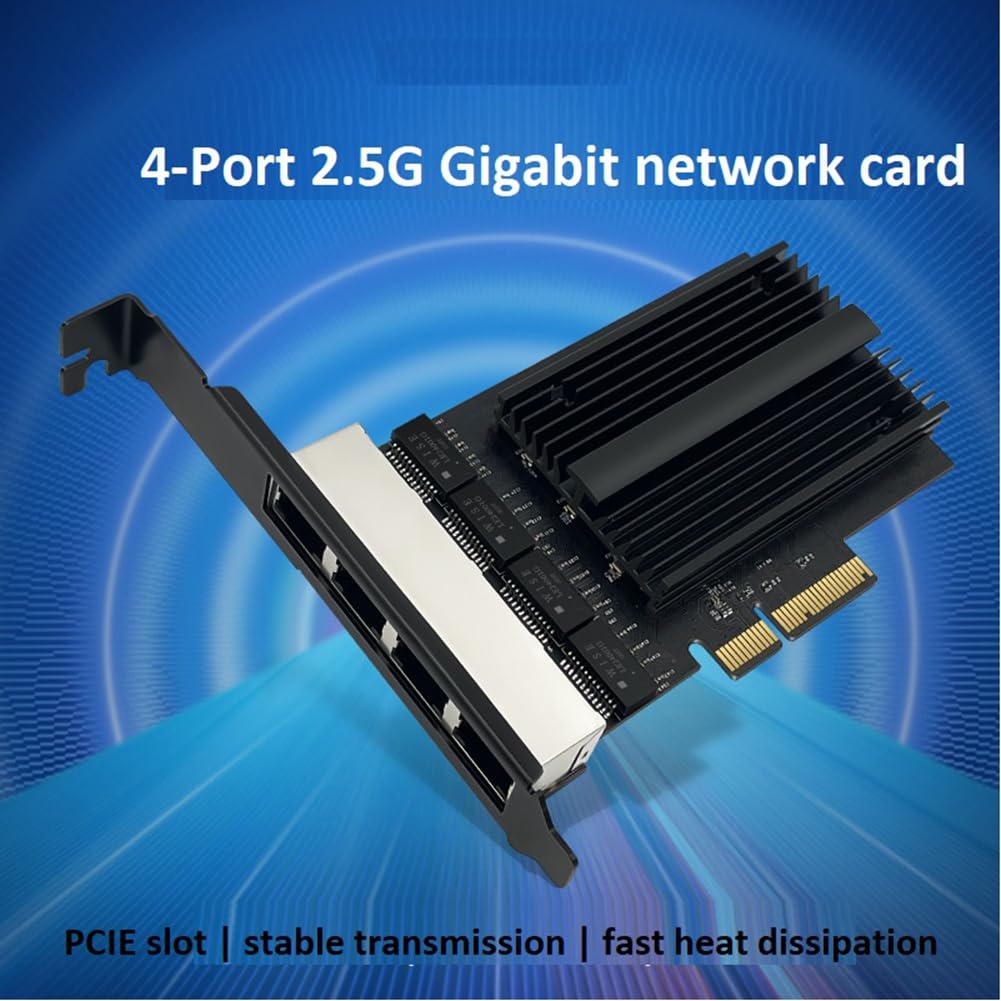 Carte réseau PCI-e RJ45 2500Mbps I226-V Gigabit Ethernet RJ45 Adaptateur WLAN PCI à quatre ports 2,5 G pour bureau