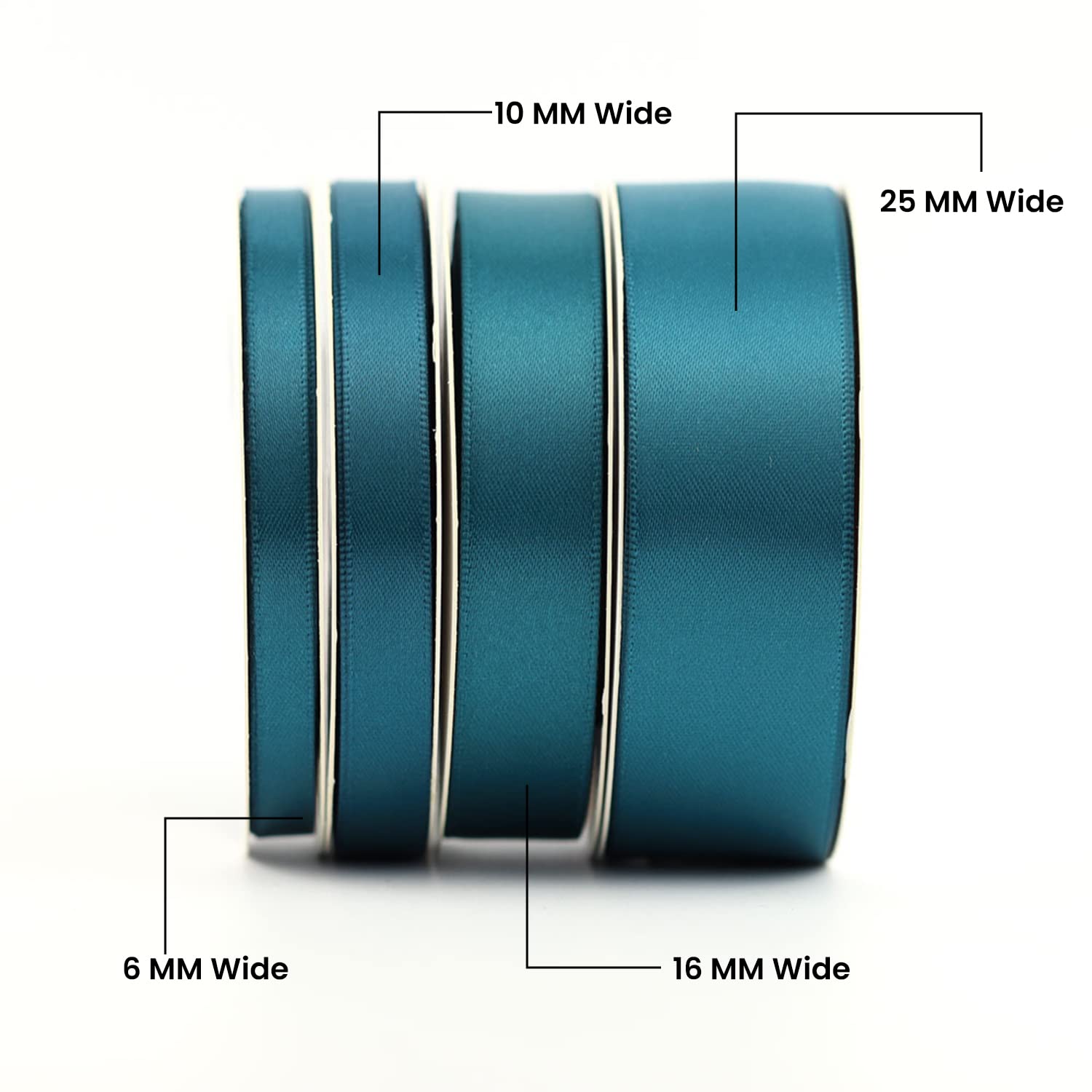 Double Sided Satin Ribbon, 27 Solid Colours, 10 Metre Reel, Fabric Ribbon Perfect for Gift Wrapping Cake - Image 2