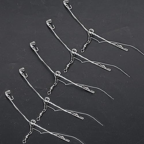 Miniatura 7 de HERCHR Dispositivo de pesca automático, de acero inoxidable, con resorte, gancho de pesca en hielo, gancho automático para pesca y supervivencia