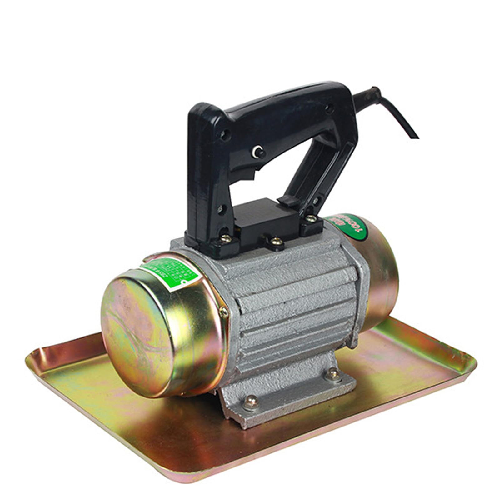 ALDNMBR Flat Plate Concrete Vibrator, 110V 250W Portable Trowel, Stable Operation, Efficient Heat Dissipation, Durable Handle, Sturdy Structure, for Cement Floor and Wall Smoothing