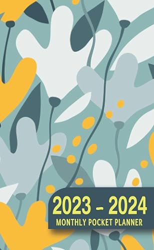 2023-2024 Monthly Pocket Planner for Purse: 2 year Pocket Calendar, 24 Month | January 2023 to December 2024 | with Federal Holidays, To do list, Contact, Birthday &amp; Password Log | Floral Cover