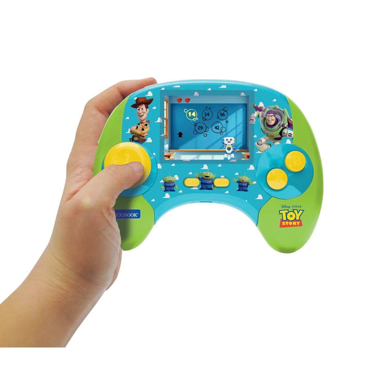 Lexibook, Toy Story Console Power, JCG100TSi1LXB | Francuski/angielski, 100 aktywności, 2,8-calowy wyświetlacz LCD, akumulator, USB-C