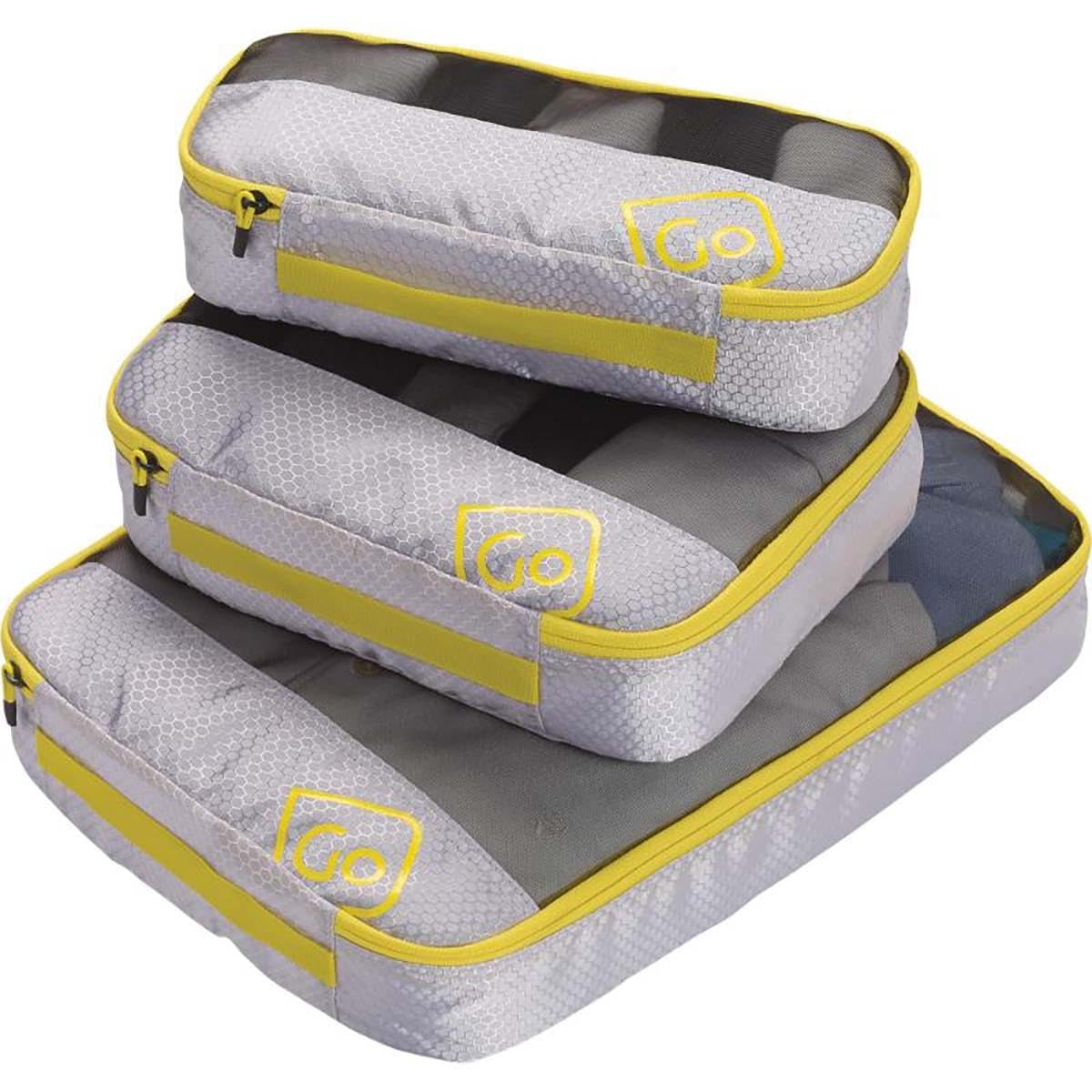 Lot De 3 Cubes D'Emballage De Compression Pour Valises, Orange, Pêche
