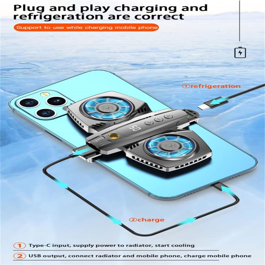 Mobile Phone Radiator With Smartphone Temperature Display For Cooling Fan Cooler image 3