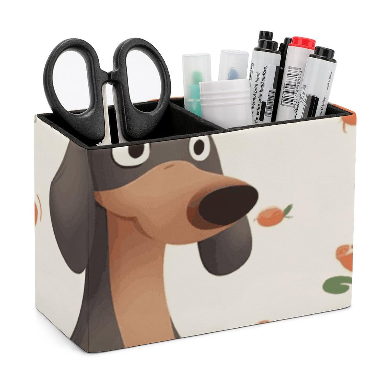 Porte-stylo en cuir Teckels rangement bureau stylé pour le télétravail et salon