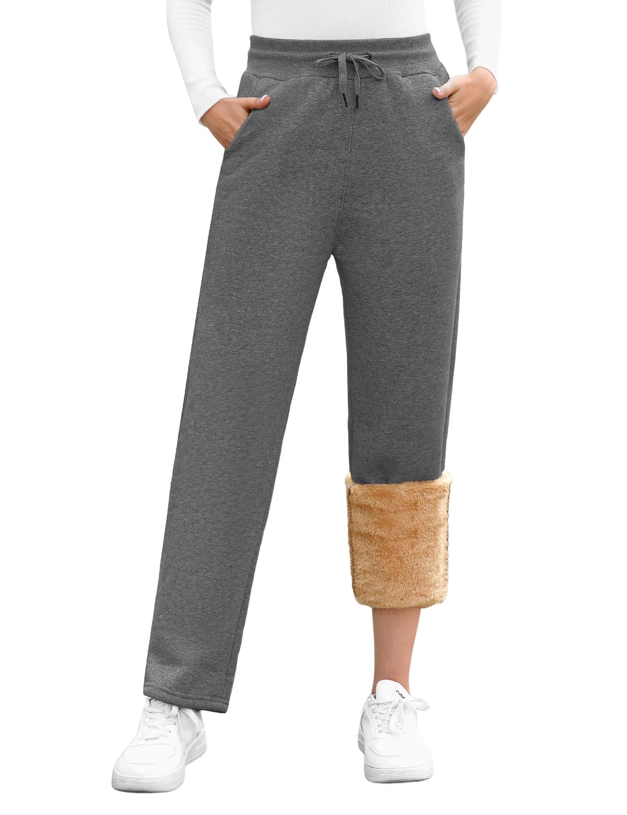 Womens Fleece Pants Lined Tracksuit Bottoms Womens UMIPUBO Womens