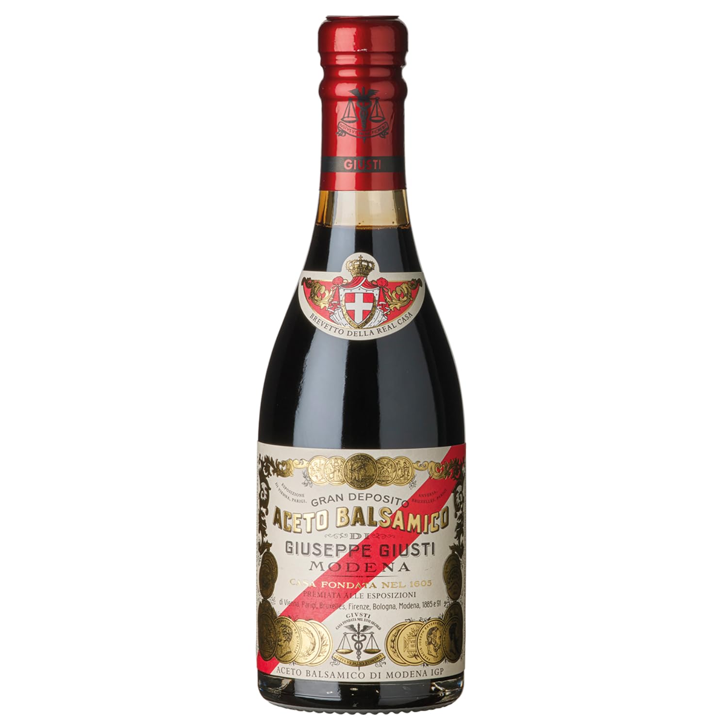 Giuseppe Giusti Aceto Balsamico Giusti 'Banda Rossa' Balsamessig ca. 20 Jahre alt Italien inkl. FeinWert E-Book (1 x 0,25l)