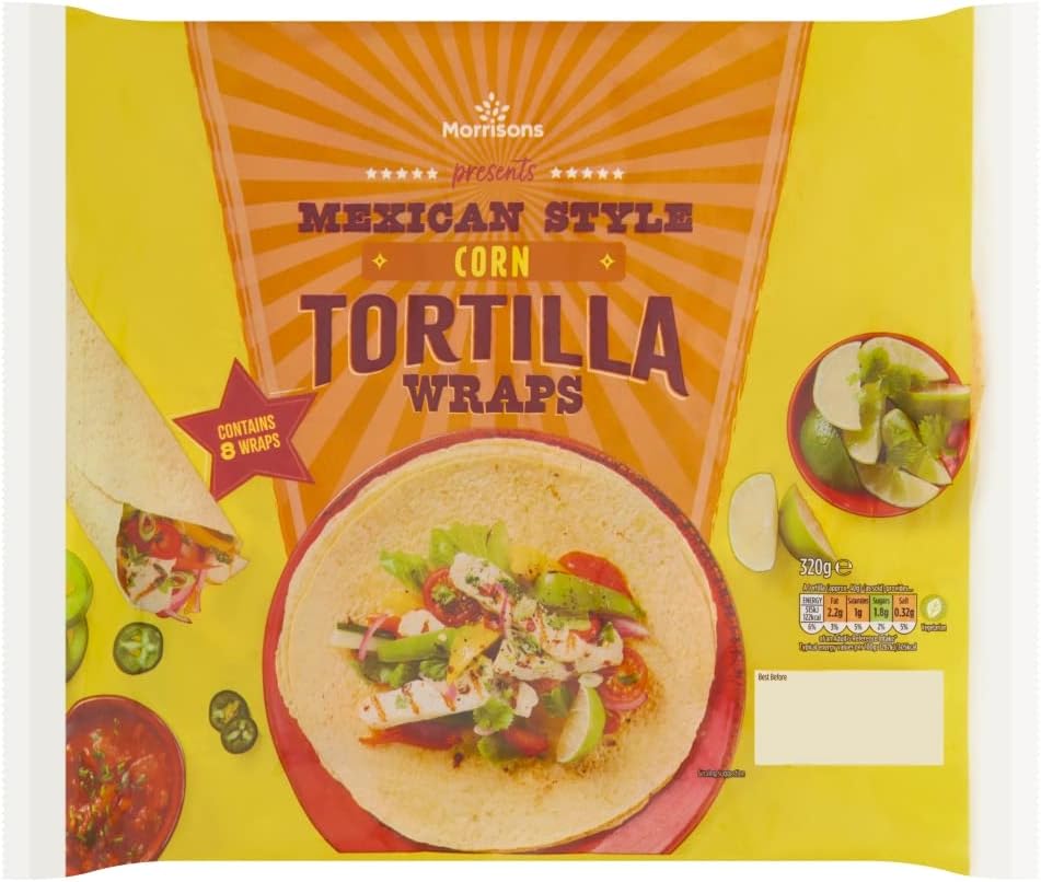 Morrisons Corn Tortilla Wrap 8 Pack Amazon.co.uk Grocery