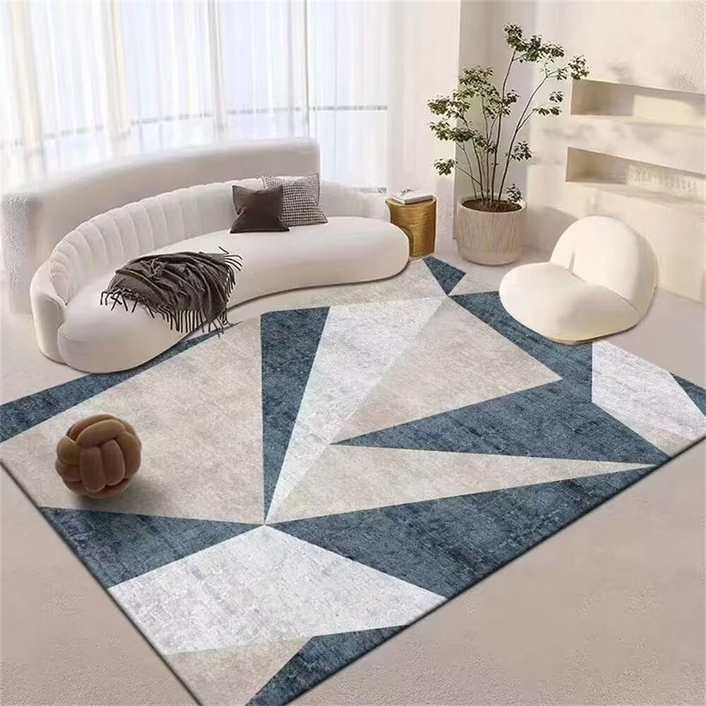 Tapis d'éveil bébé garçon gris-bleu pour chambre d'enfant et salon moderne.