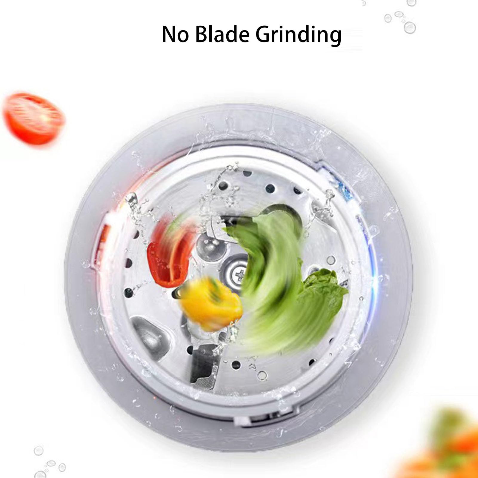 Fockety Eliminación de Basura, 50 Hz/60 Hz 3800 R/min Triturador de Residuos de Alimentos de Alimentación de Acero Inoxidable para Fregadero de Cocina, Eliminación de Basura de (Enchufe