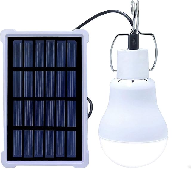 Solar Lights PRODELI Rechargeable Solar LED Light Bulb Portable Lamp S-1500 for Indoor Outdoor Garden Shed Tent Camping Hiking Home Emergency Lighting [Upgraded, 150LM 1600mA]