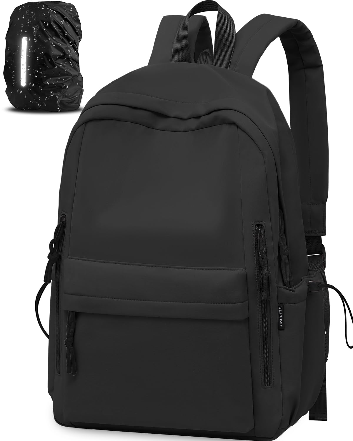 FIORETTO Schoolrugzak tienermeisjes, dames, schooltas, schooltas, rugzak, 14 inch laptopvak, roze, Rugzak