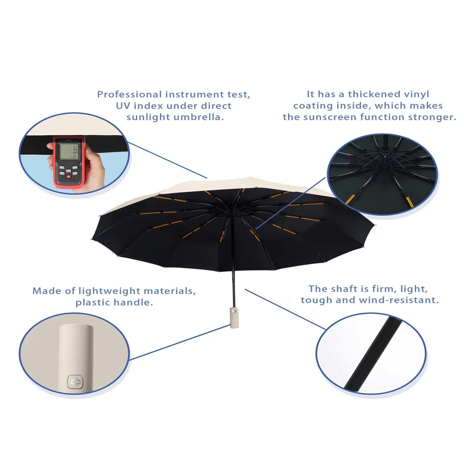 MdybF Parasol unisex w pełni automatyczny parasol składany parasol przeciwsłoneczny parasol przenośny parasol przeciwsłoneczny