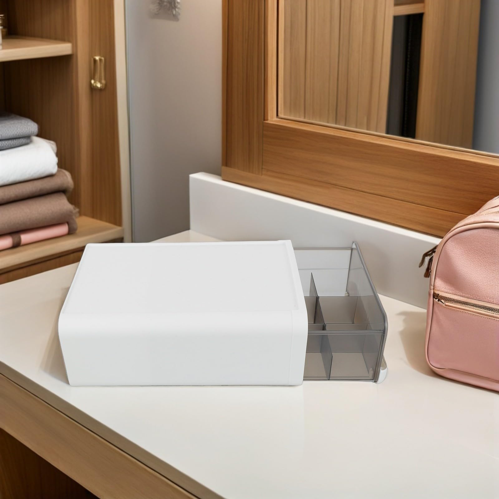 Organizador de Cajones para Ropa Interior 15 Compartimentos | Abs y Ps, Diseño de Cajón, Uso en Dormitorio o Baño, Guarda Calcetines, Sujetadores y Cinturones