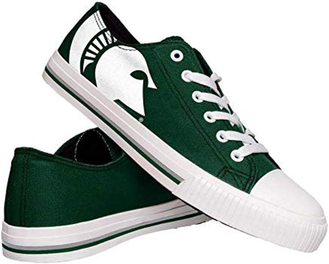 FOCO NCAA Mens NCAA College Low Top Big Logo Canvas Sneakers Shoes