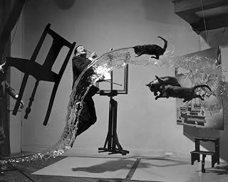 Salvador Dali (1904-1989) Nspanish Painter Photographed With Objects Including Cats And Water Caught In Surreal Motion Photographed By Philippe Halsman C1948 Poster Print by (18 x 24)