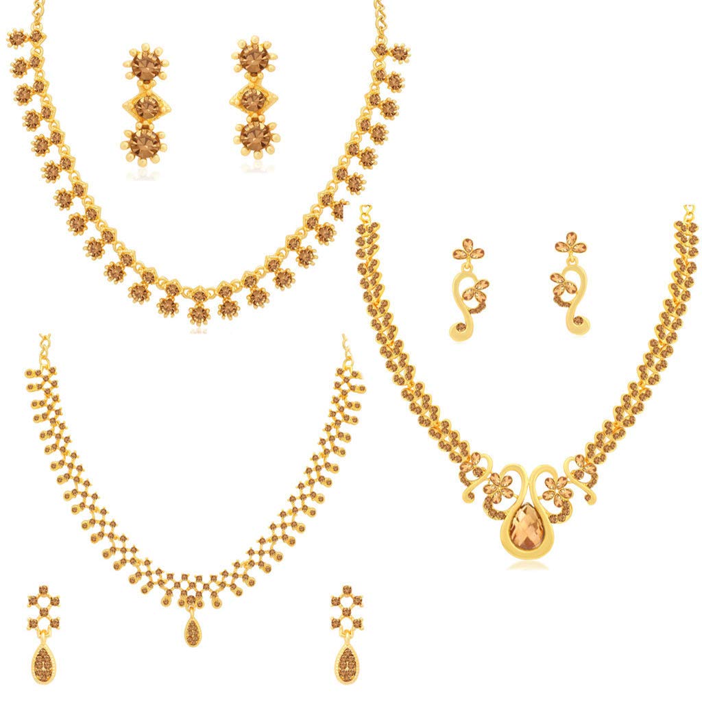 Sukkhi Wedding Jewellery Diamond Jewellery Set for Women (Brown) (CBN82144) (B07WRDHNVF) Amazon Price History, Amazon Price Tracker