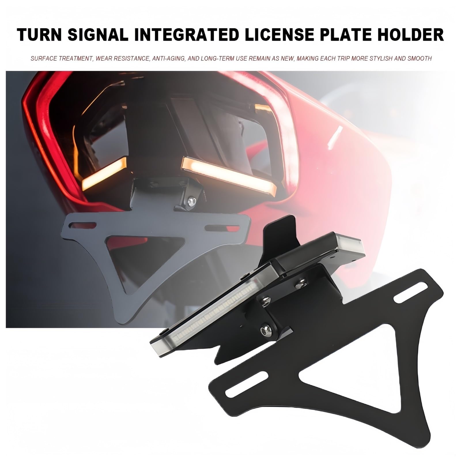 Soporte de matrícula Trasera de Motocicleta Piezas de para Moto para Panigale V4 V4S 2018-2024 Portamatrícula
