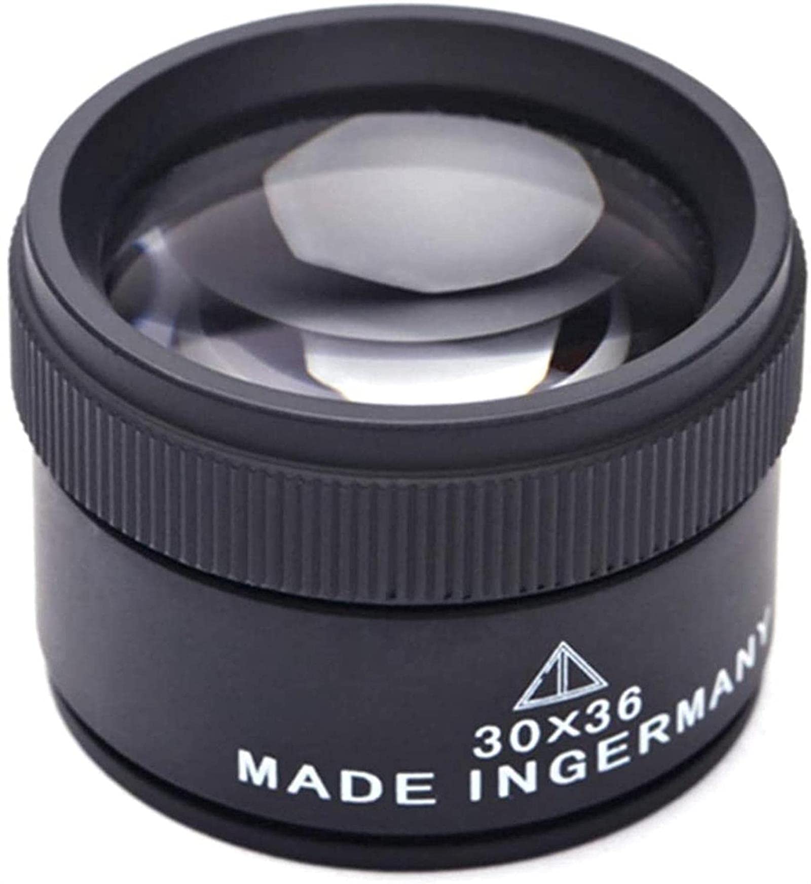 JOZZY Lupa,Mini Pocket Handheld 30X 36mm HD Lente de Vidrio óptico para Sellos de Monedas Lupa de joyería