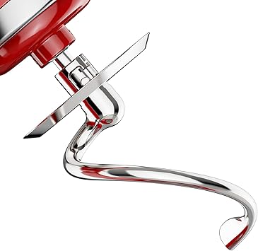 Stainless Steel Spiral Dough Hook for KitchenAid Stand Mixer, Bread Hook Attachment Fits 4.5-5 QT Mixing Bowl for Tilt-Head Stand Mixers, Mixer Accessories, Dishwasher Safe by GVODE