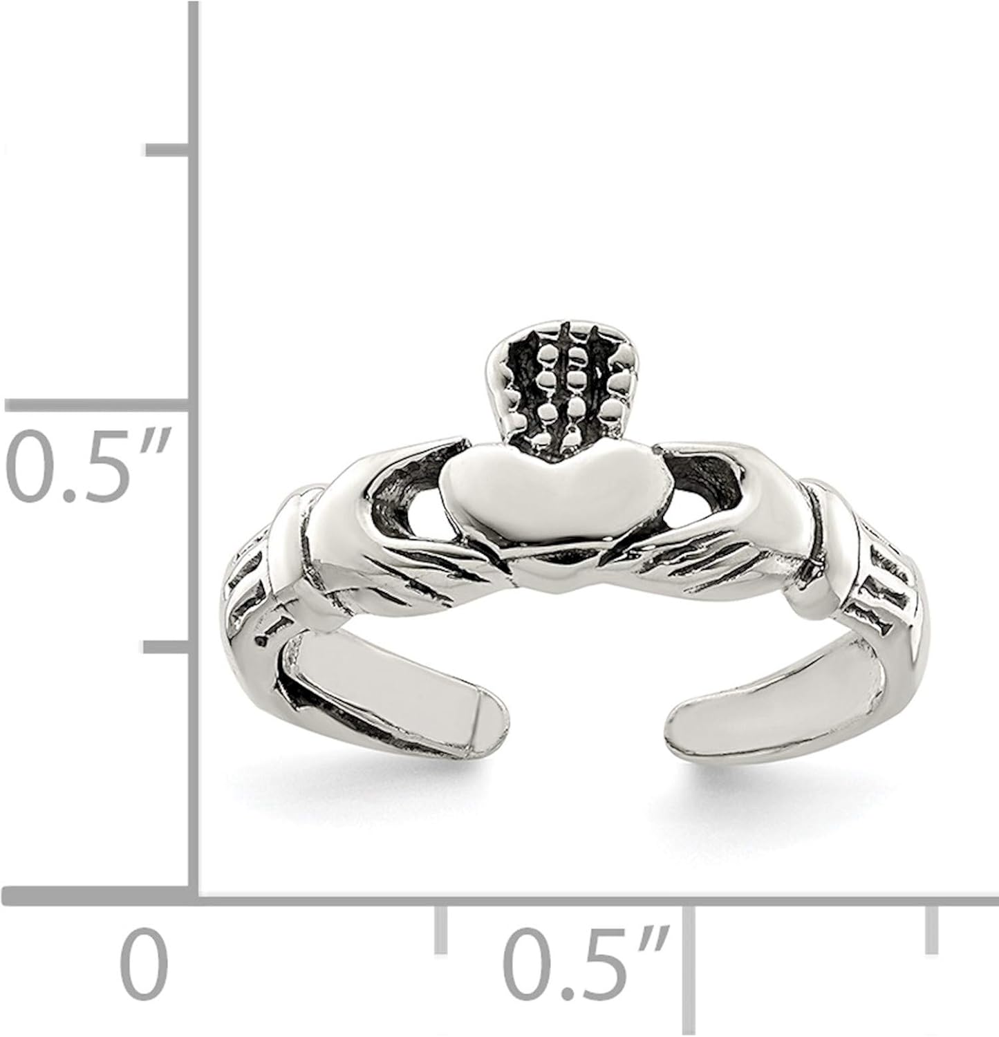 Sterling Silver Claddagh Toe Ring - Jewelry By Sweet Pea