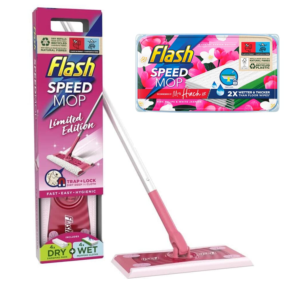 Flash speed mop starter kit plus 24 extra refills (Pink Limited Edition)