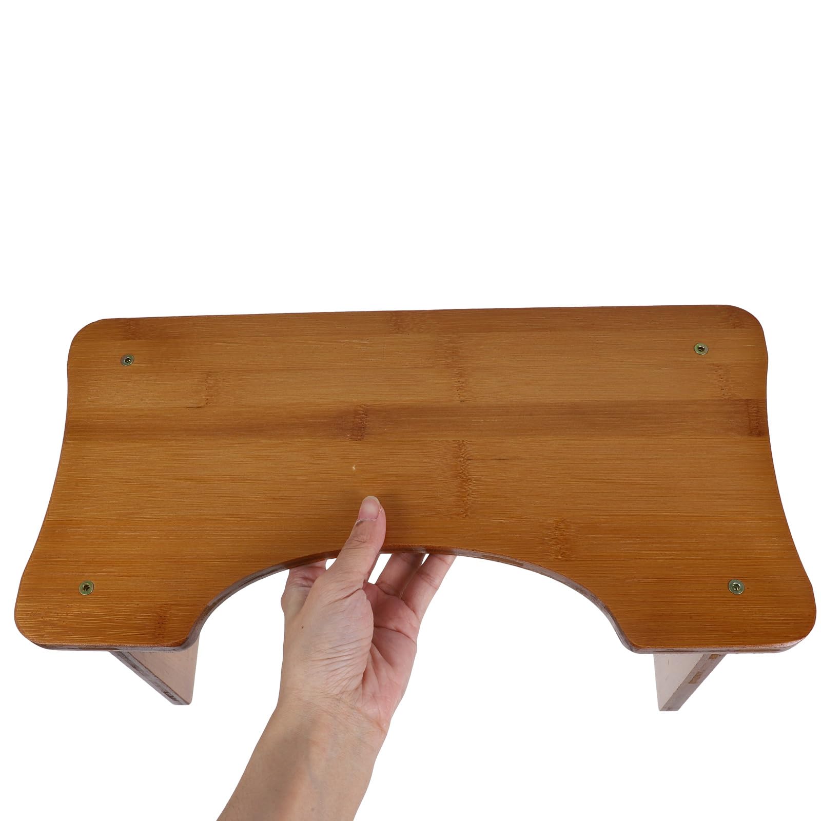 Sgabello in Legno per Bagno Struttura Stabile e Design Rettangolare, Sgabello Pratico per Ragazzo Ragazza e Adulti, come Gradino per Toilette