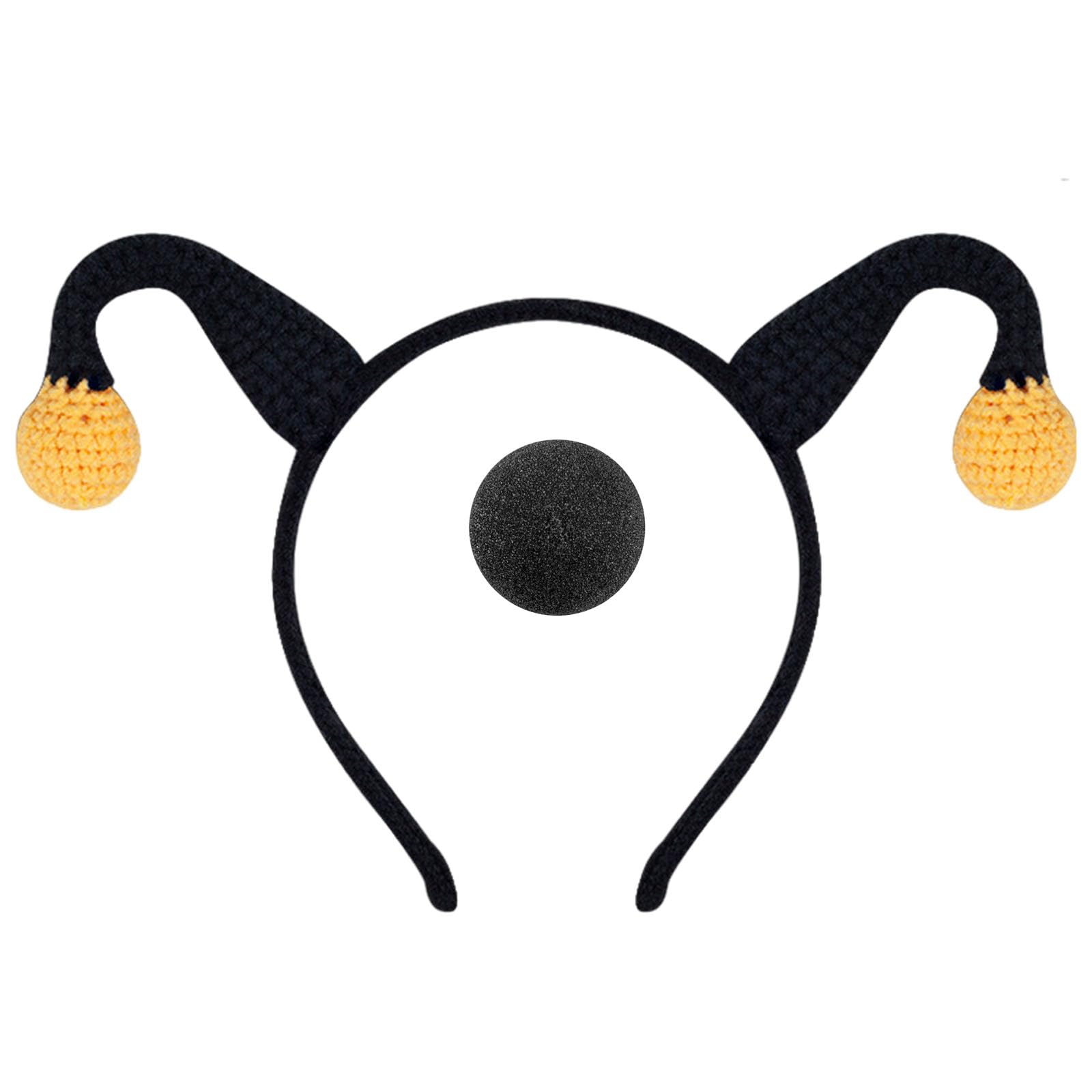 Jazuaiao Clown Headband and Nose Set Funny Costume Accessories Cosplay Headwear for Halloween and Party Fun Kids and Adults Costume