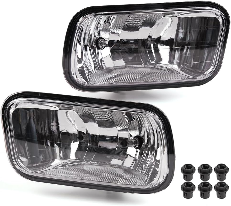 G-PLUS Front Bumper Fog Lights Compatible With Dodge Ram 1500 2009-2010/Ram 1500 2500 3500 2011-2012,Driving Fog Lamps W/Halogen Bulbs Clear Lens