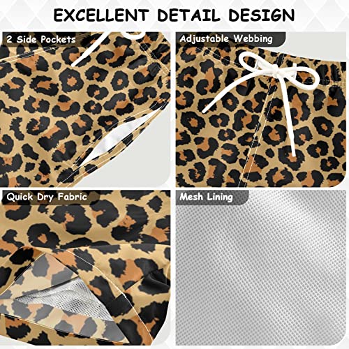 Visesunny Leopard Grain Classic Swim Trunks Boys Toddler Bathing Suits For Kids Swimwear Baby Boy Swimsuit Boys Swim Shorts #TOP3