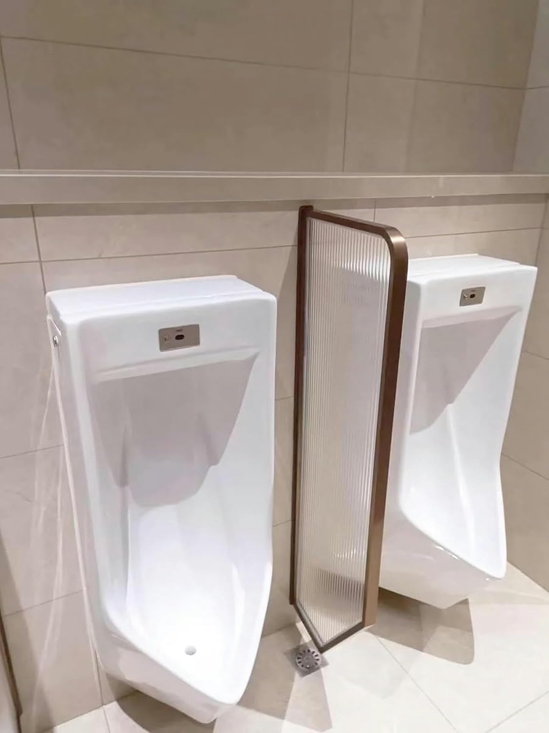 Urinal Screen Toilet Partition,Mens Public Toilet Partition,Stainless Steel Frame Tempered Glass ,Urinal Screen Toilet Screen Water Partition,Urinal Privacy Screens For Shopping Malls, Hotel(Color:Ro
