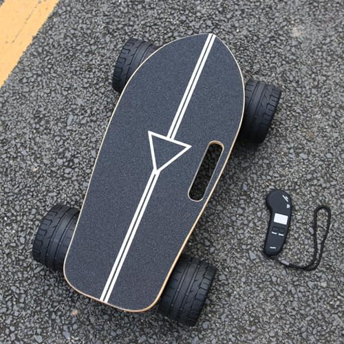 Patineta eléctrica para principiantes, longboard todo terreno con neumáticos de absorción de impactos de 107 mm, ideal para desplazamientos urbanos y superficies rugosas