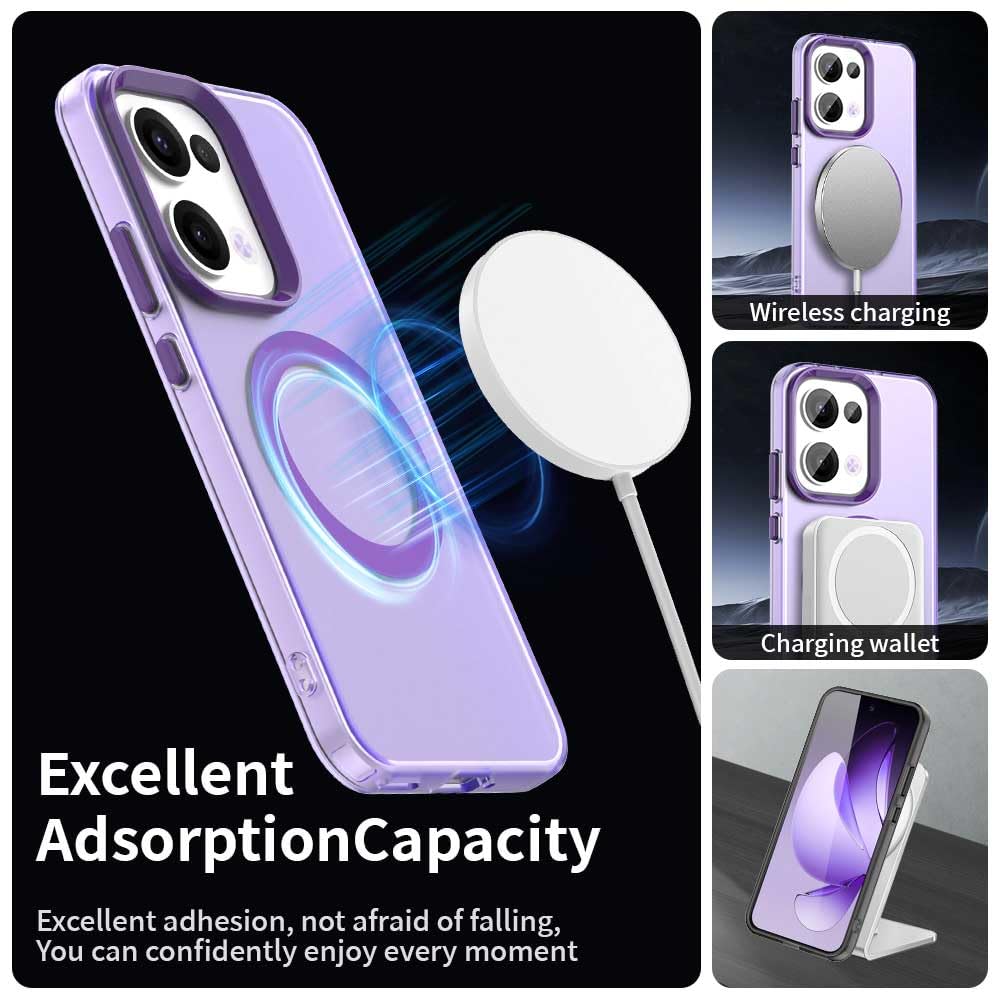 GOGME Case For OPPO Reno 13 Pro (Reno13 Pro) 5G, Compatible With MagSafe, Soft TPU + PC Hybrid Cover, Shockproof Translucent Matte Back Anti-Scratch