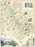 Banff National Park Map Poster – 18x24 Vintage-Style Lithographic Print with Soy-Based Inks – Unique Gift...