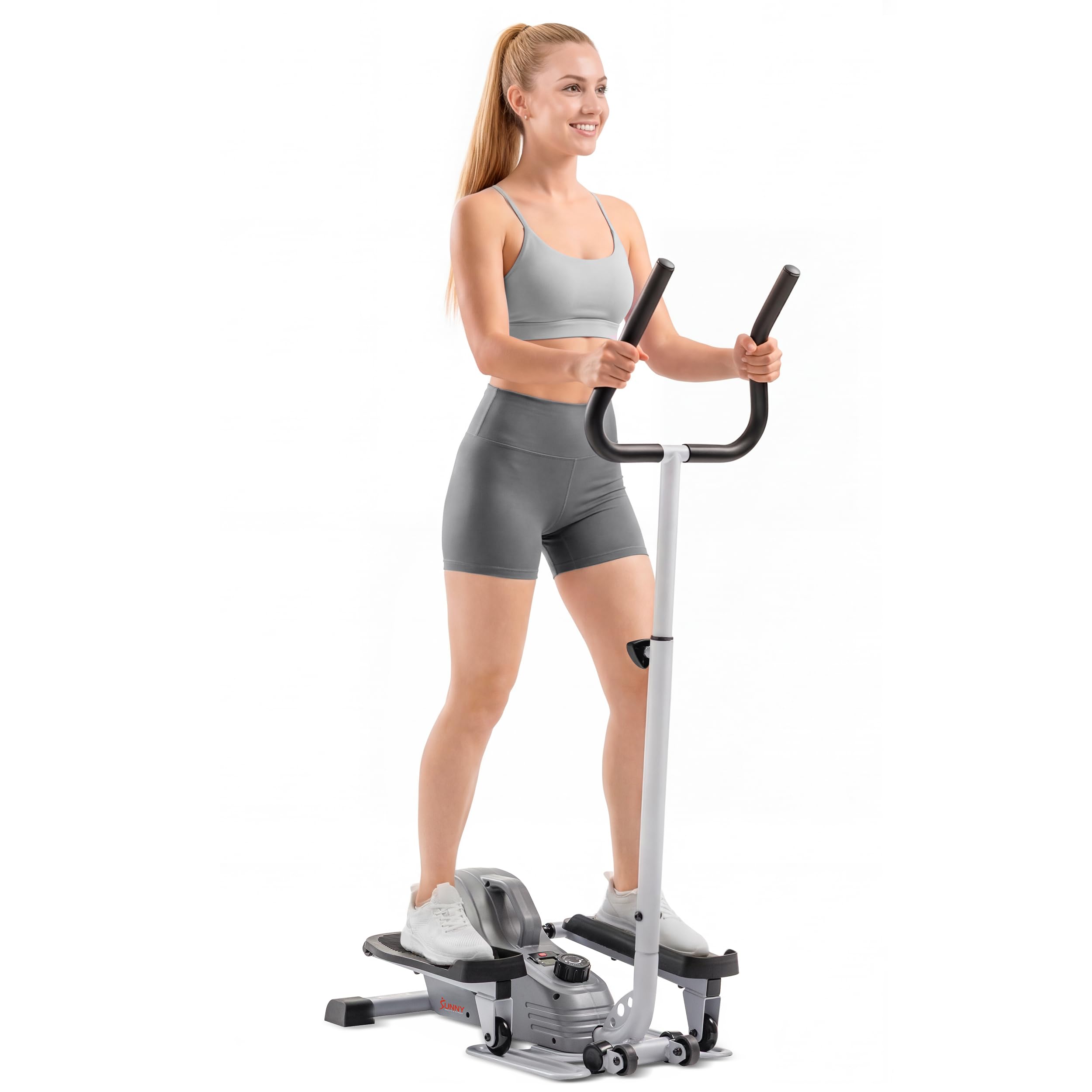 Sunny Health and Fitness Unisex's Magnetic Standing Handlebars-SF-E3988 Ellipticals, Grey, One Size