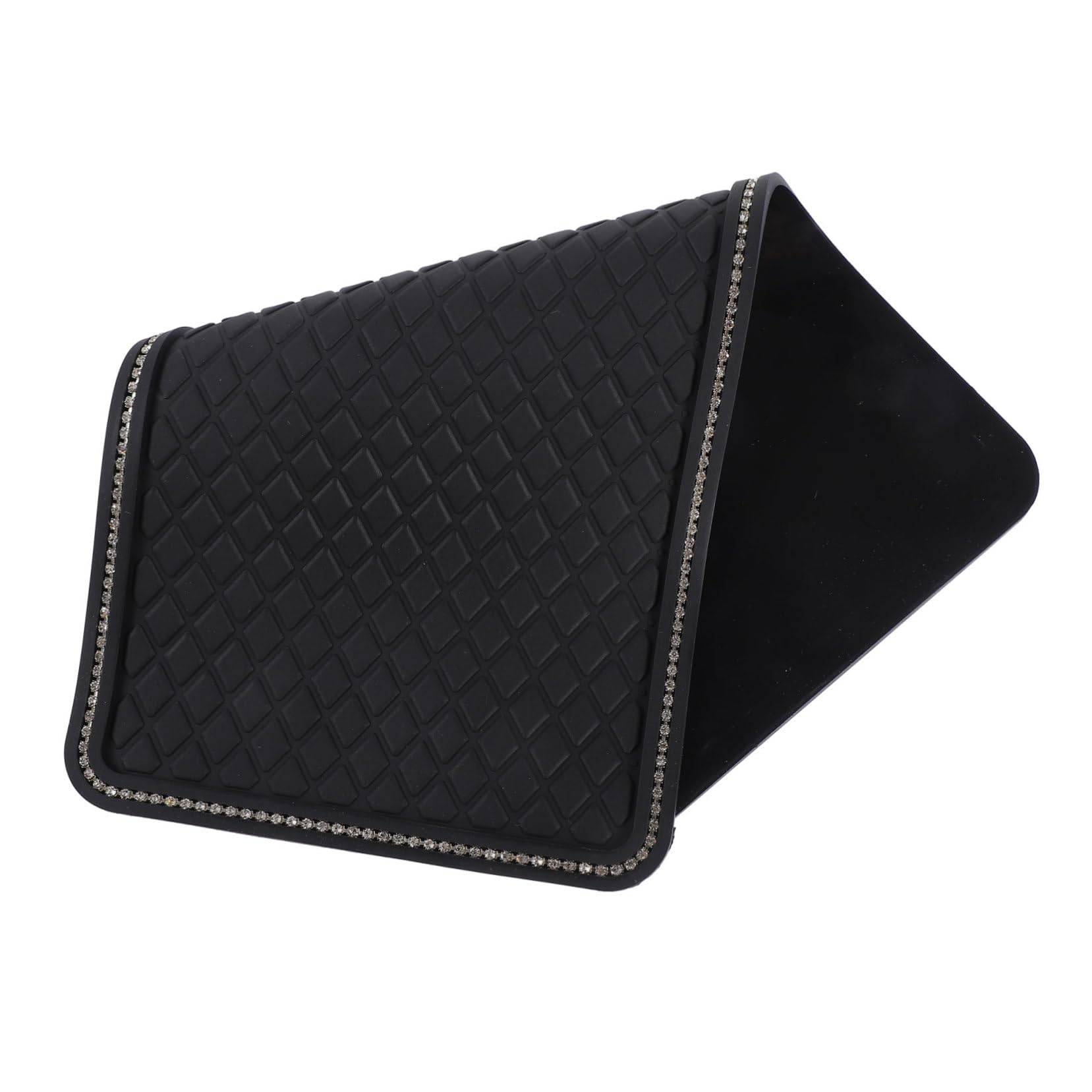HOLIDYOYO Dashboard Pad Rhinestones Anti-Slip Car Mat for Interior Storage and Phone Holder Stylish Design