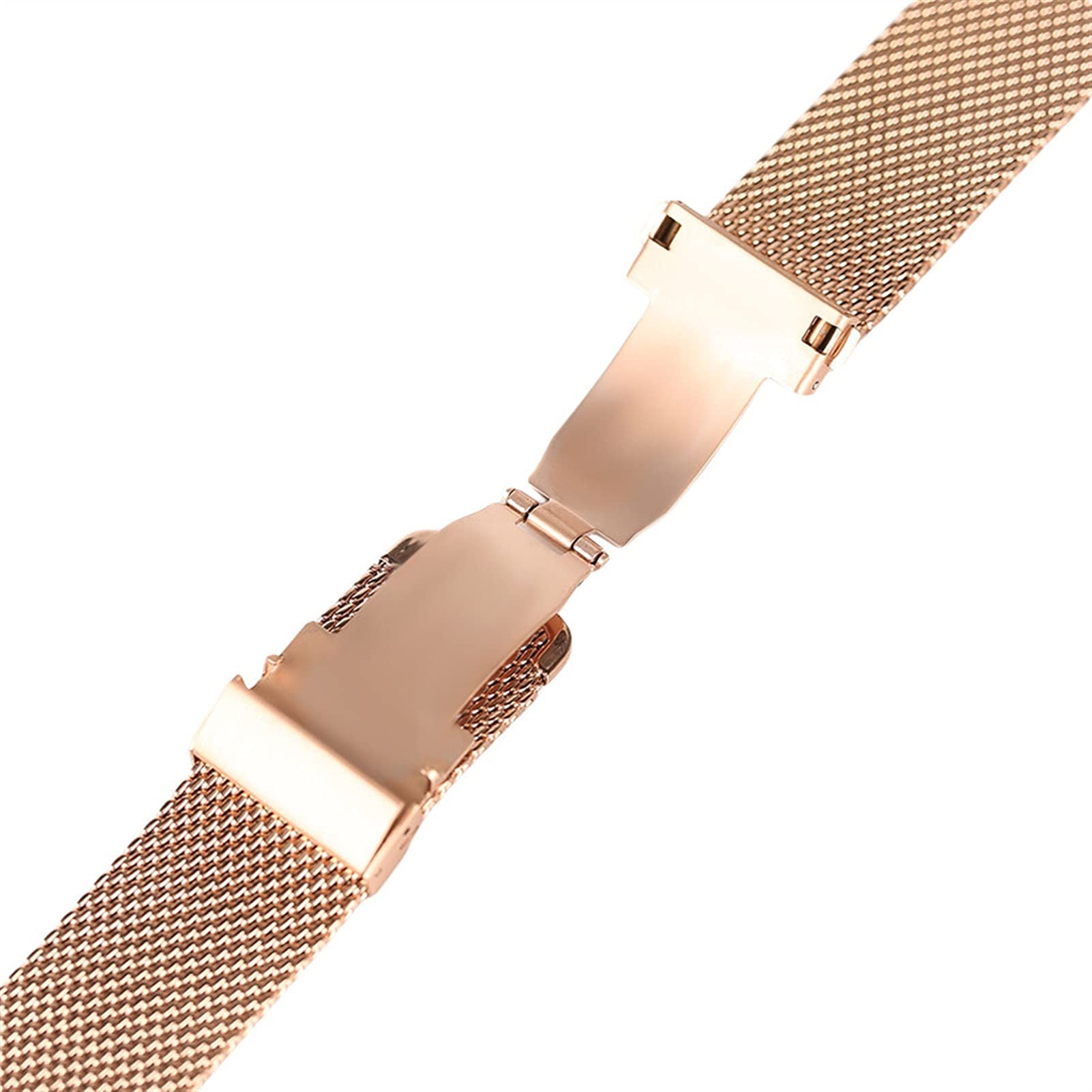 Pasek do zegarka Quick Release Mesh Pleciony metalowy pasek ze stali nierdzewnej dla mężczyzn i kobiet Regulowany 18 mm, 20 mm, 22 mm Bransoletka / 22 mm/Czarny