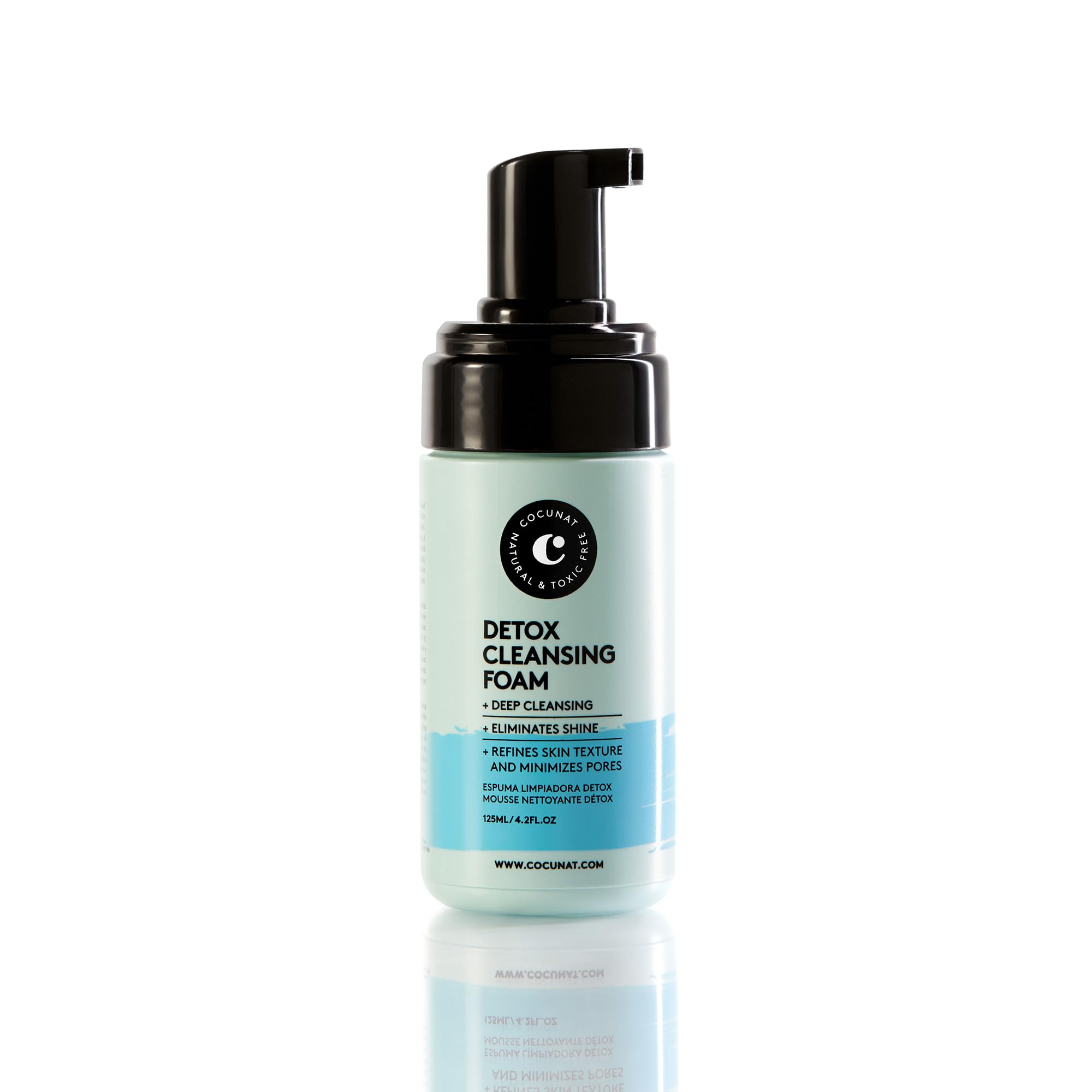 COCUNAT - Espuma Limpiadora Detox - Para Pieles Mixtas y Grasas - Purifica, Limpia y Detoxifica en Profundidad - Doble Limpieza - Cierra los Poros - Caléndula - Acné - Sin Sulfatos |125ml