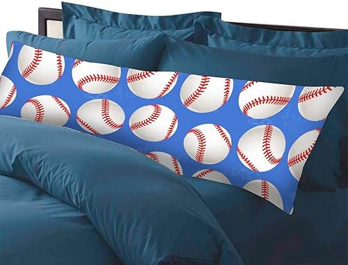 Miniatura 3 de XKAWPC Funda de almohada corporal de béisbol, suave, acogedora y transpirable, 54 x 20 pulgadas