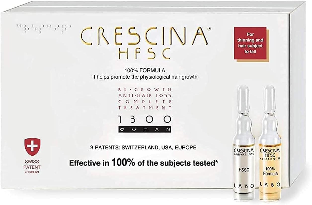 CRESCINA HFSC TRANSDERMIC technology ampoule complex for restoring hair growth and against hair loss for women, 1300, N 10+10