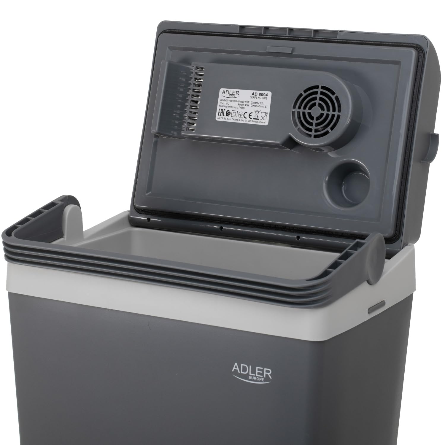 ADLER EUROPE 8094 Lodówka turystyczna 22L | Zasilanie AC/DC